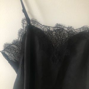 Kooples black silk camisole sm